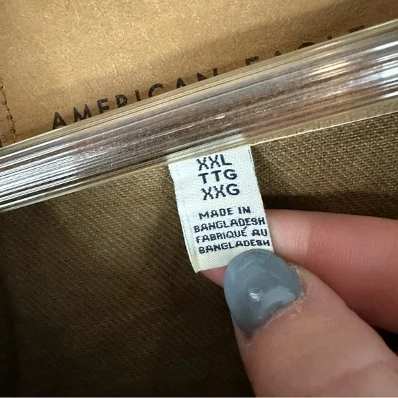 AMERICAN EAGLE Women’s Size XXL Denim Jean Jacket Coat Leopard Print Trucker - Picture 7 of 16